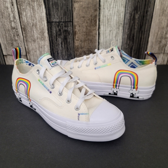 Converse Chuck Taylor All-Star Lift Low LGBT Men's 10 -Women's 12 Rainbow - Picture 5 of 10